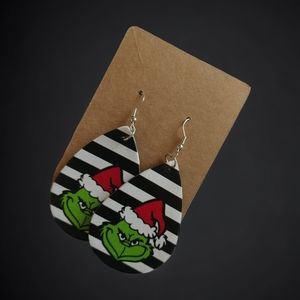 The Grinch Teardrop Earrings